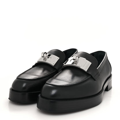 Hermes Calfskin Womens Hot Loafer 40 Black 3 of 8