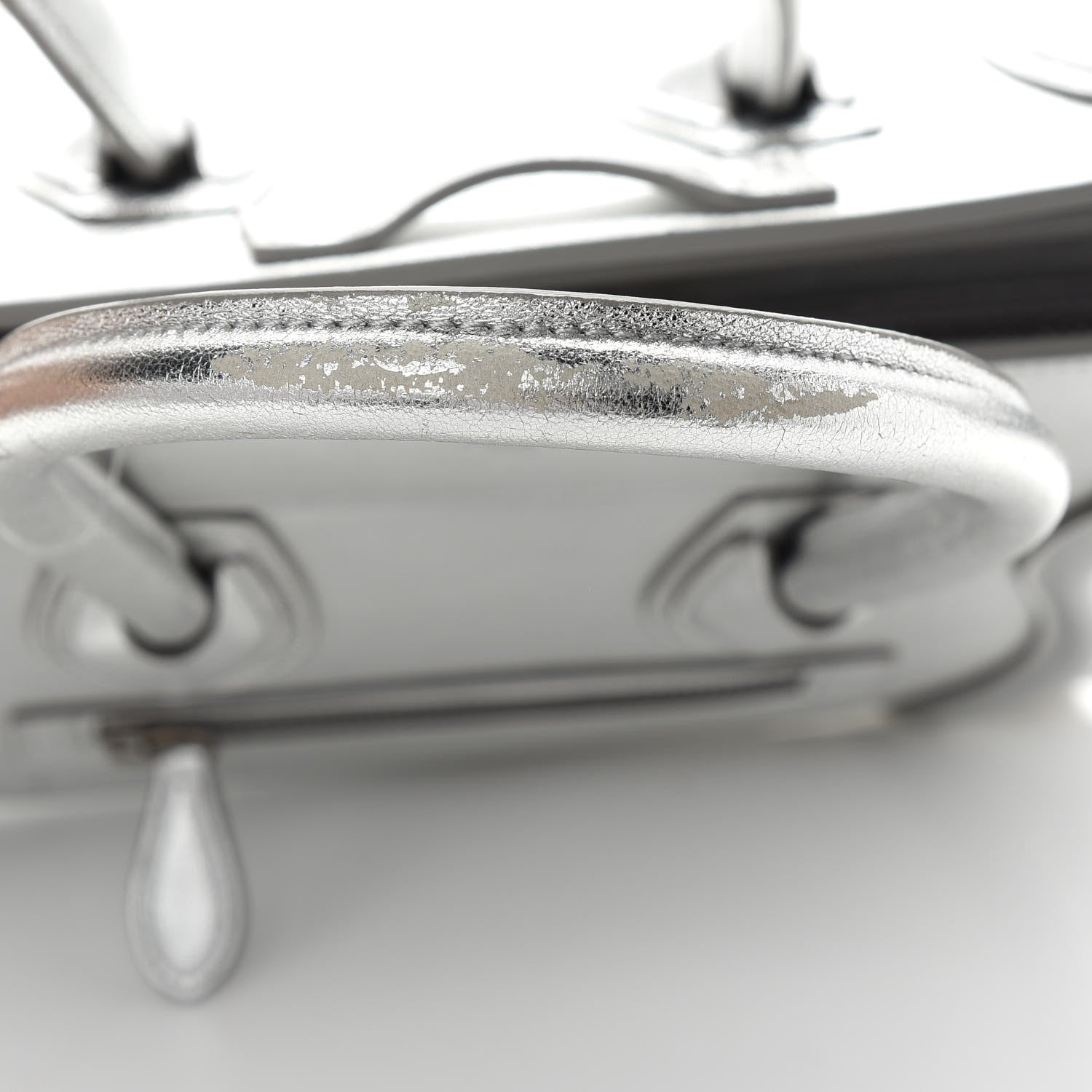 Celine Laminated Lambskin Micro Luggage Silver 12 of 12