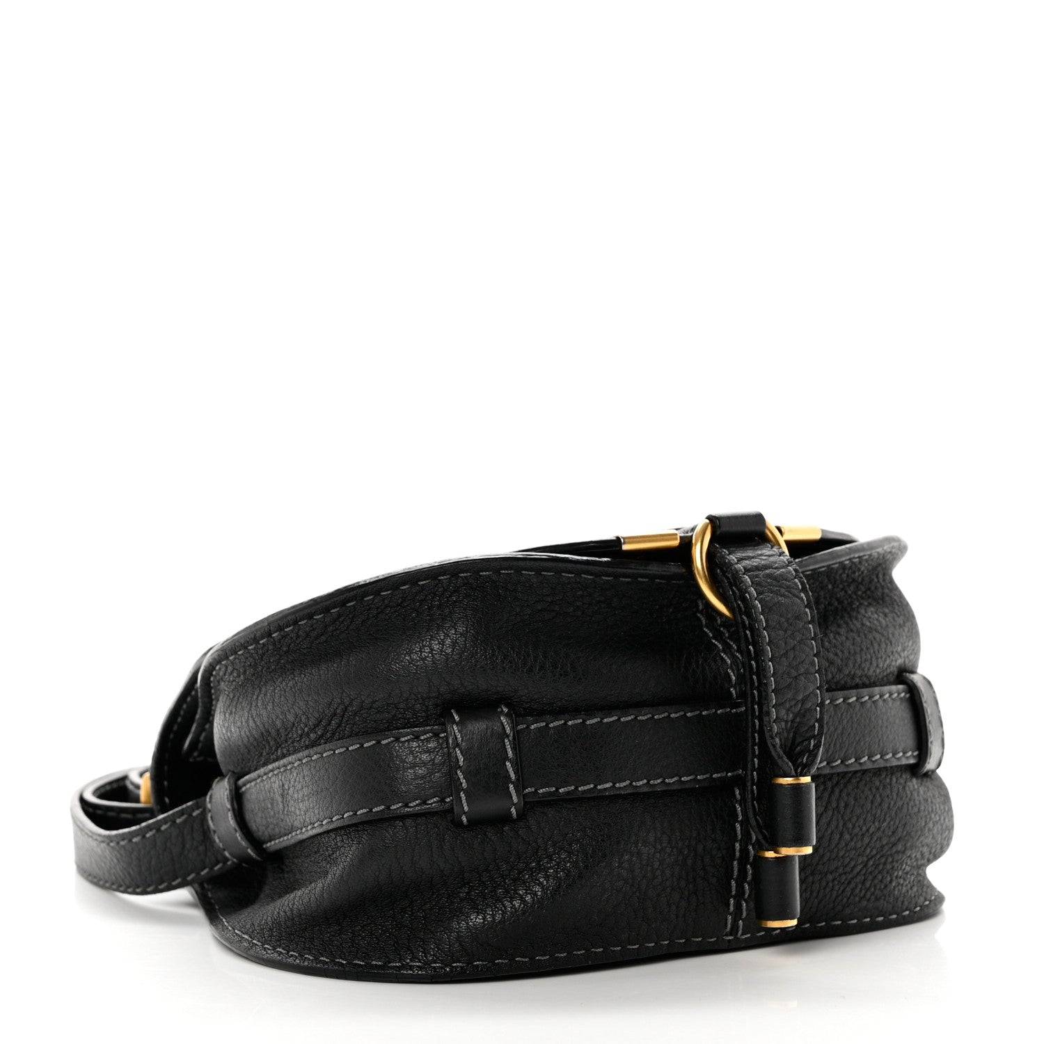 Chloe Calfskin Mini Marcie Round Crossbody Bag Black 4 of 11