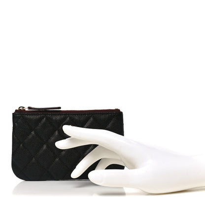 Chanel Caviar Quilted Small Cosmetic Case Black 2 of 8