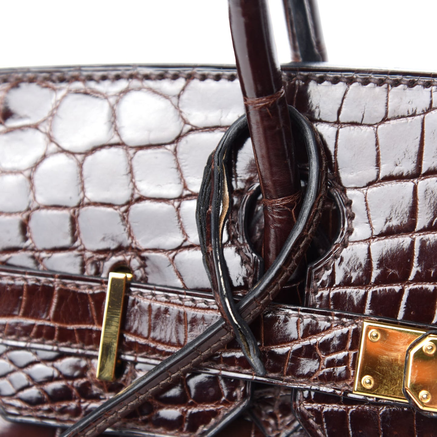 Shiny Niloticus Crocodile Birkin 30 Havane