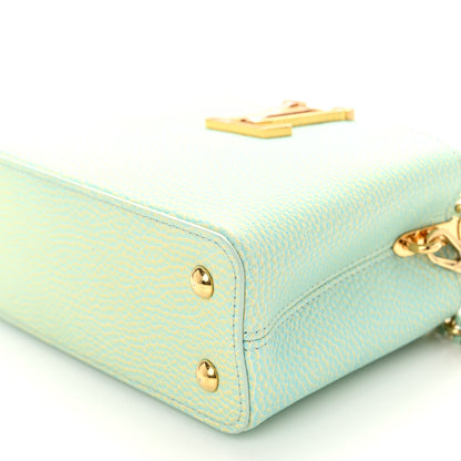 Louis Vuitton Taurillon Summer Stardust Mini Capucines Vert D'eau 9 of 9