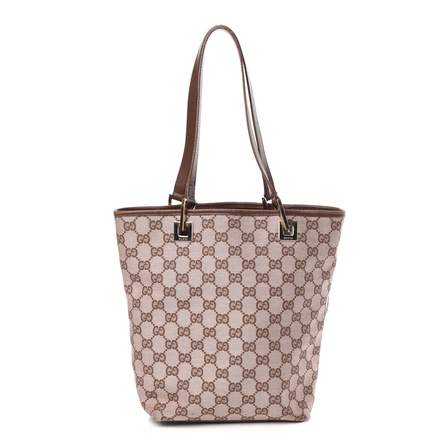 Monogram Small Bucket Tote Brown