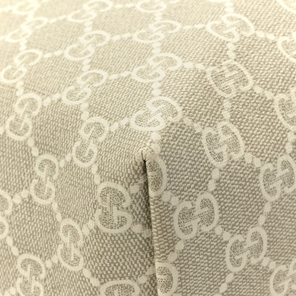 Gucci GG Supreme Monogram Textured Dollar Calfskin Web Medium Ophidia Shopping Tote Beige Mystic White Oatmeal 11 of 17