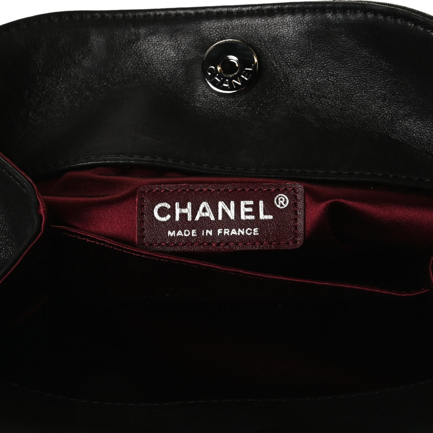 Aged Calfskin Quilted Leo Lion Clutch Black
