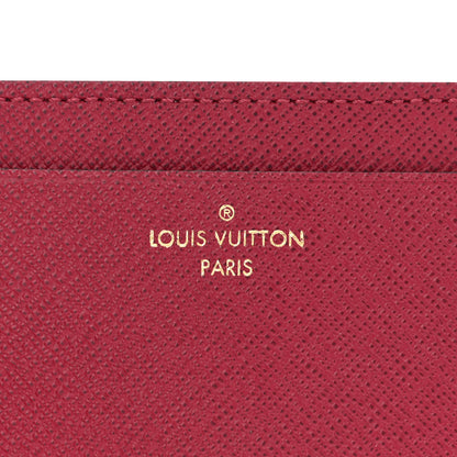 Louis Vuitton Calfskin Jeanne Wallet Card Holder Insert Fuchsia 6 of 7
