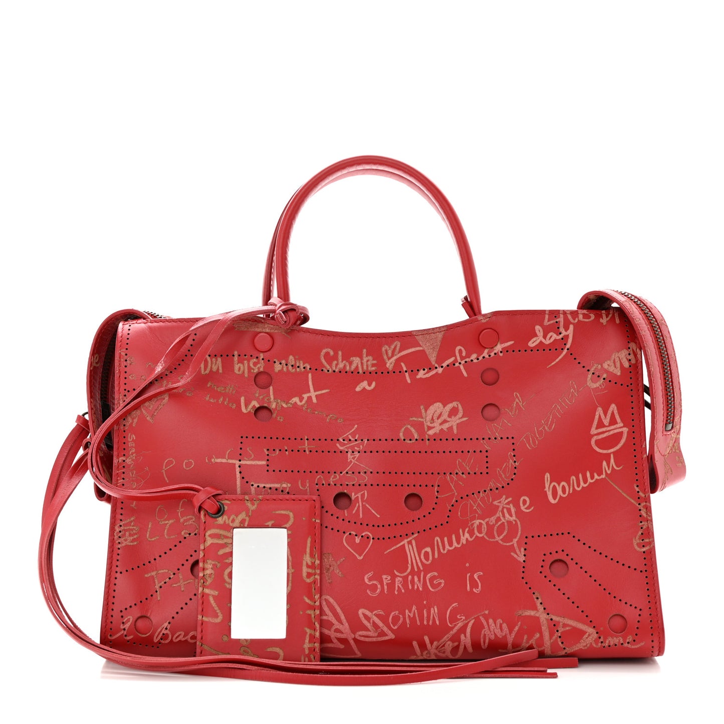 Calfskin Love Perforated Blackout Hardware S City Rouge Profond