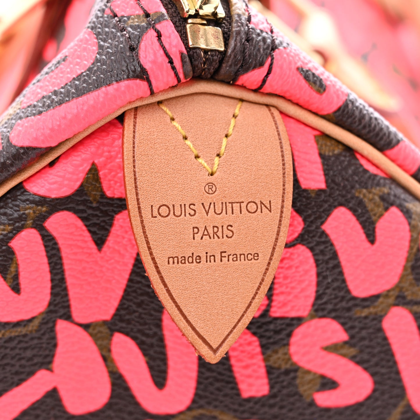 Monogram Graffiti Speedy 30 Fuchsia