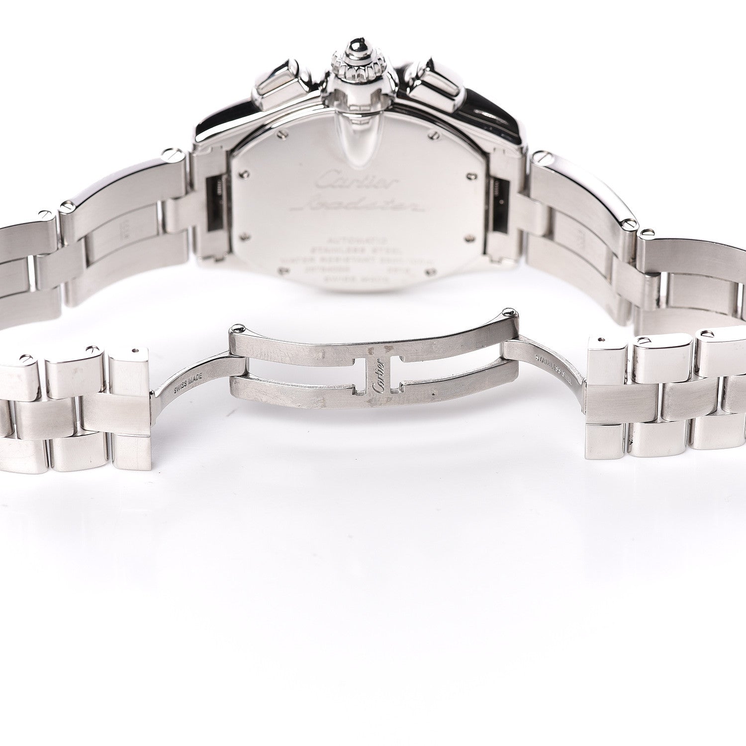 Cartier Stainless Steel 42mm Roadster Chronograph Automatic Watch Black 6 of 7