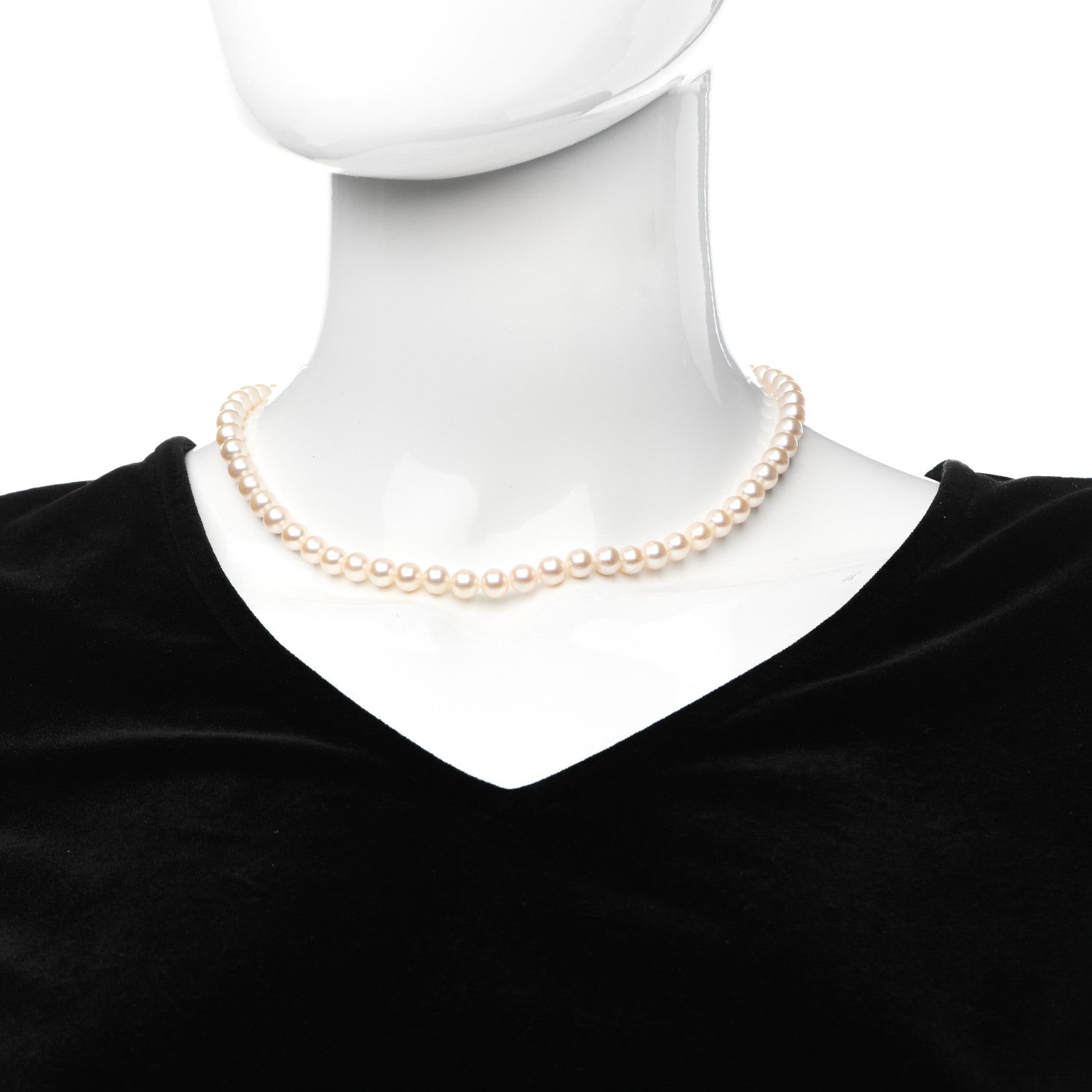 Tiffany Sterling Silver Freshwater Pearl 6-7mm Ziegfeld Necklace 2 of 6