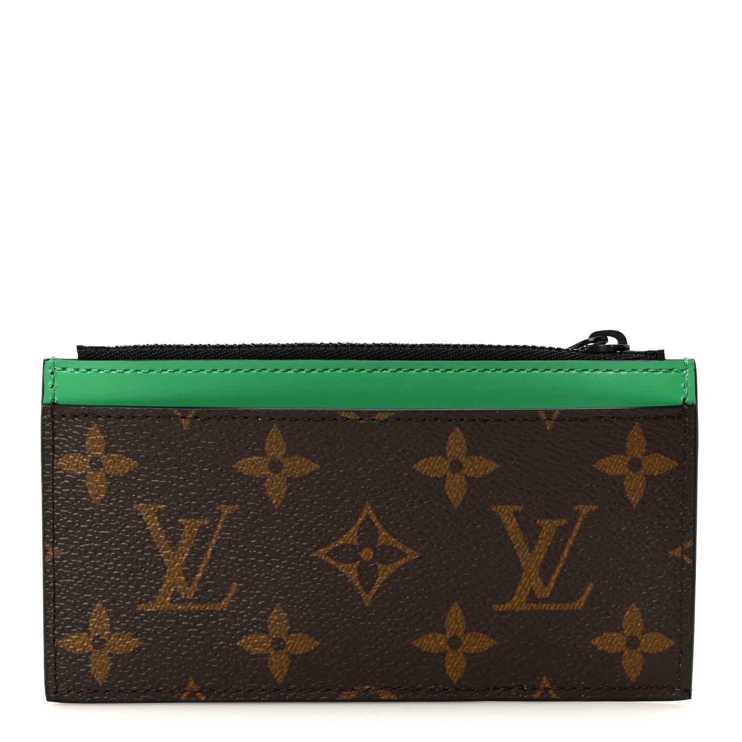 Louis Vuitton Monogram Calfskin Coin Card Holder Minty Green 1 of 8