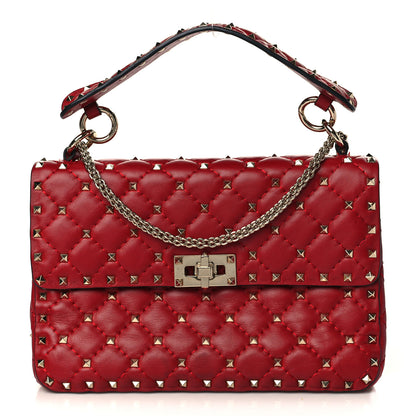 Valentino Garavani Nappa Medium Rockstud Spike Shoulder Bag Rosso Valentino 1 of 9