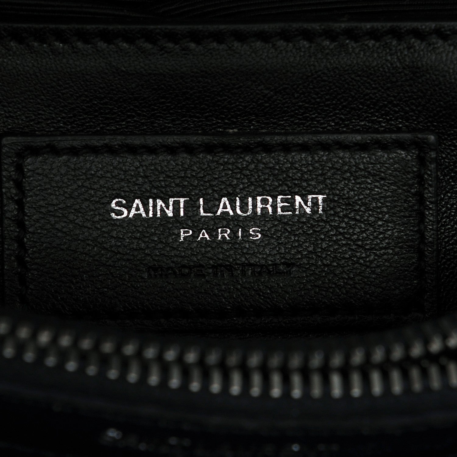 Saint Laurent Sheepskin Matelasse Chevron Monogram Medium College Bag Deep Marine 8 of 8
