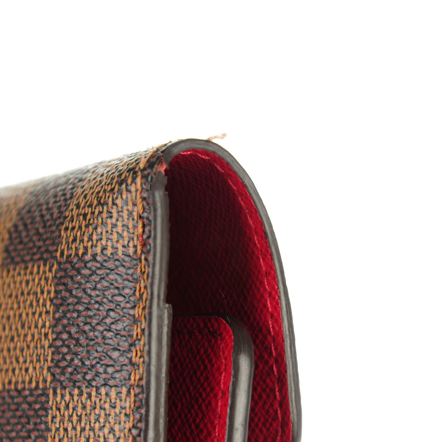 Damier Ebene Josephine Wallet Red