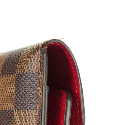 Louis Vuitton Damier Ebene Josephine Wallet Red 7 of 10