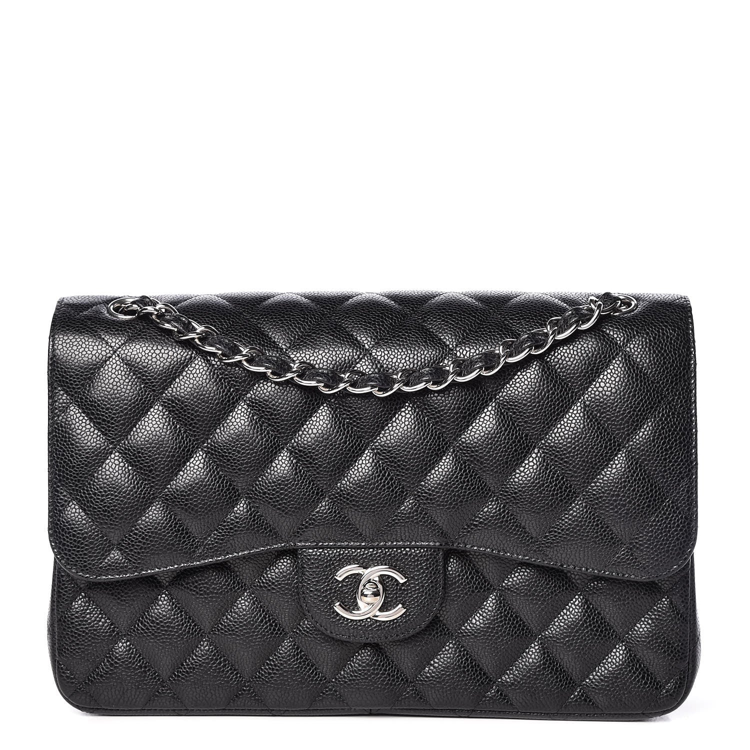 Chanel Caviar Quilted Jumbo Double Flap Black 1 of 10