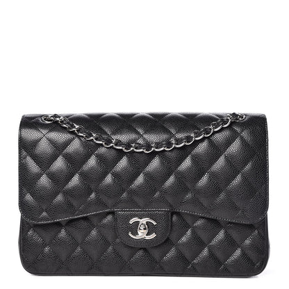 Chanel Caviar Quilted Jumbo Double Flap Black 1 of 10