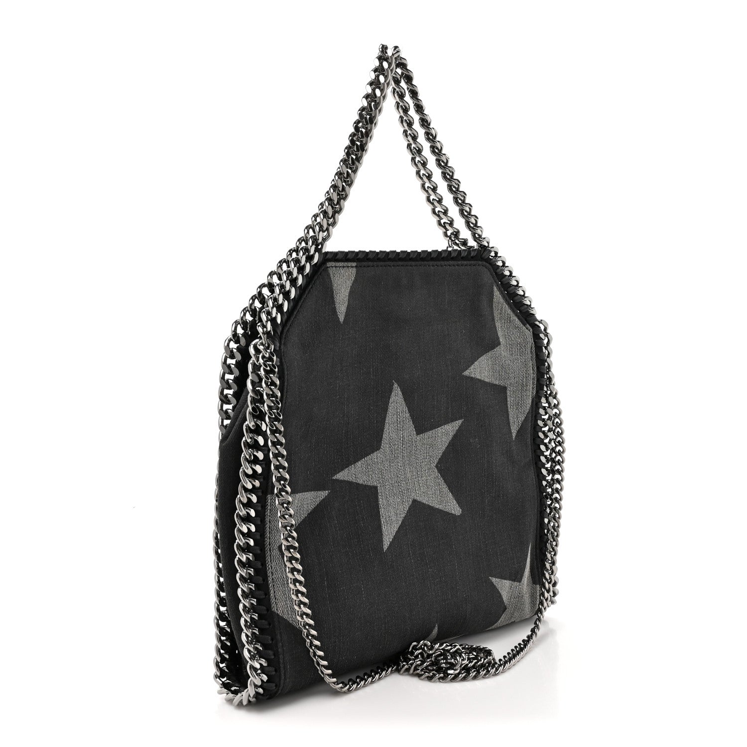 Stella McCartney Denim Star Mini Falabella Tote Black 3 of 9