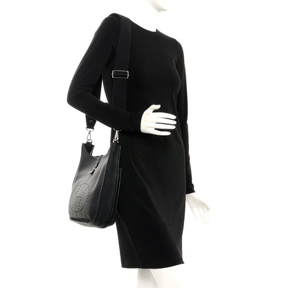 Hermes Taurillon Clemence Evelyne III PM Black 2 of 10