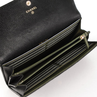 Chanel Caviar Quilted Boy Flap Wallet Black 8 of 8