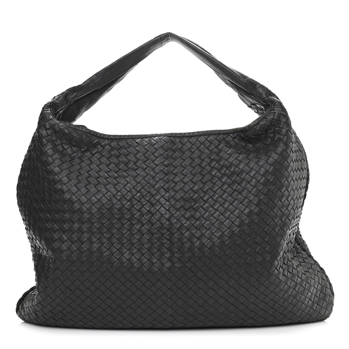 Nappa Intrecciato Large Veneta Hobo Black