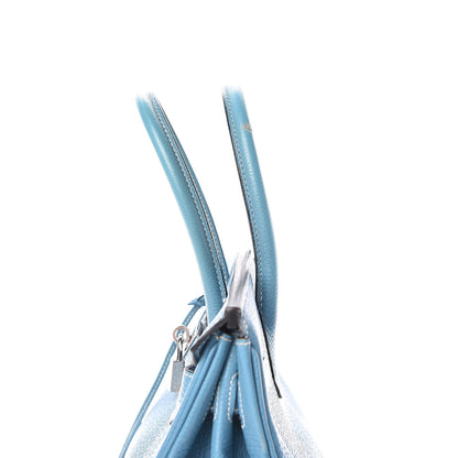 Hermes Taurillon Clemence Birkin 30 Blue Jean 40 of 51