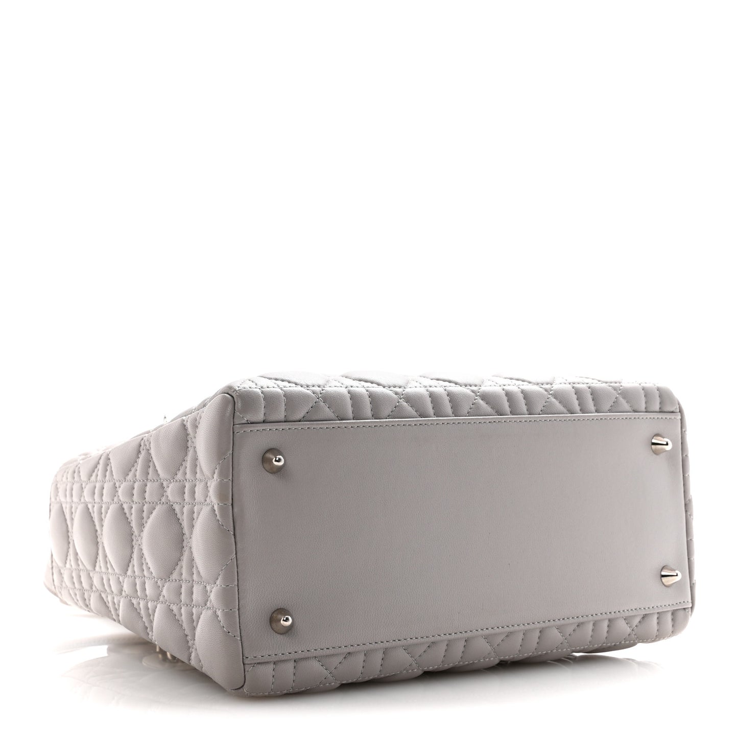 Lambskin Cannage Medium Lady Dior Grey