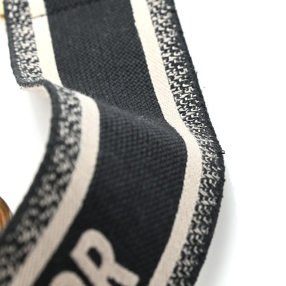 Christian Dior Canvas Embroidered Shoulder Strap Black 6 of 6