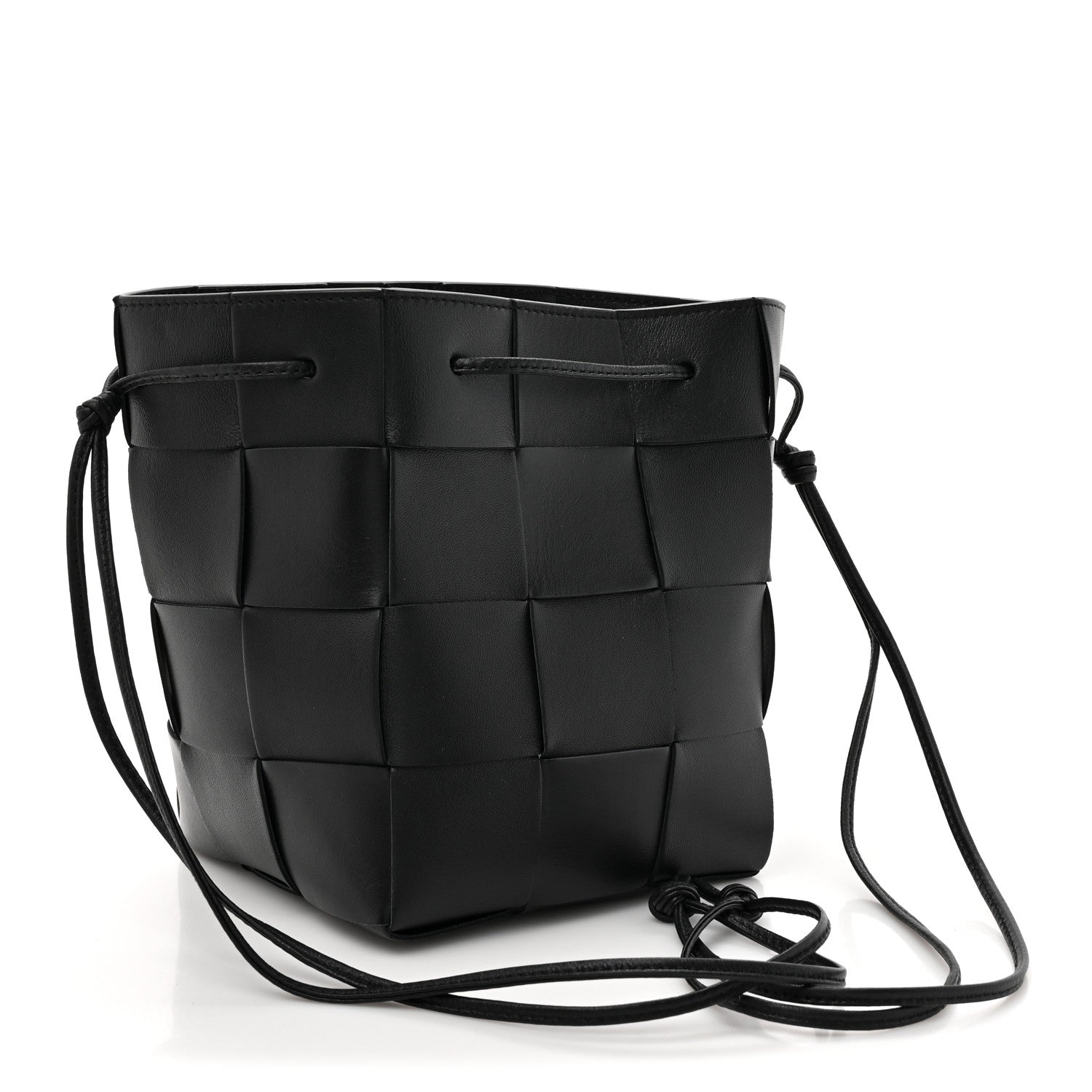 Bottega Veneta Nappa Maxi Intrecciato Cassette Bucket Bag Black 3 of 9