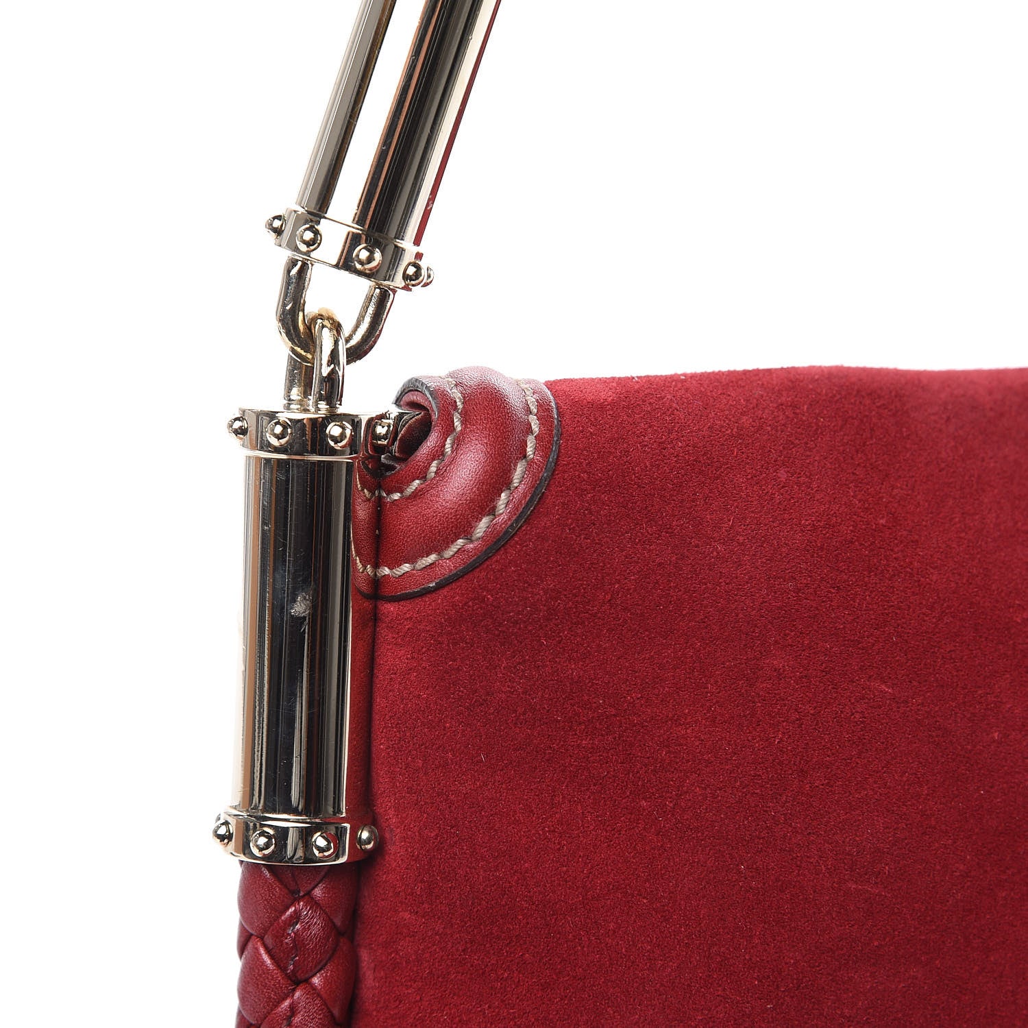 Gucci Suede Small Britt Tassel Shoulder Bag Dark Red 10 of 16