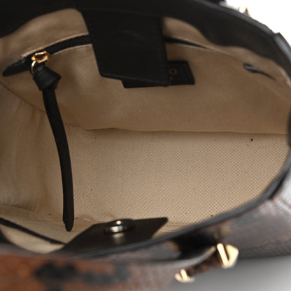 Jimmy Choo Calfskin Snake Printed Mini JC Tote Cuoio 5 of 10
