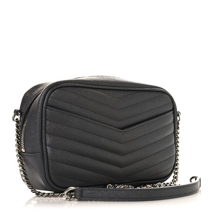 Saint Laurent Grain De Poudre Matelasse Monogram Mini Lou Camera Bag Asphalt 3 of 11