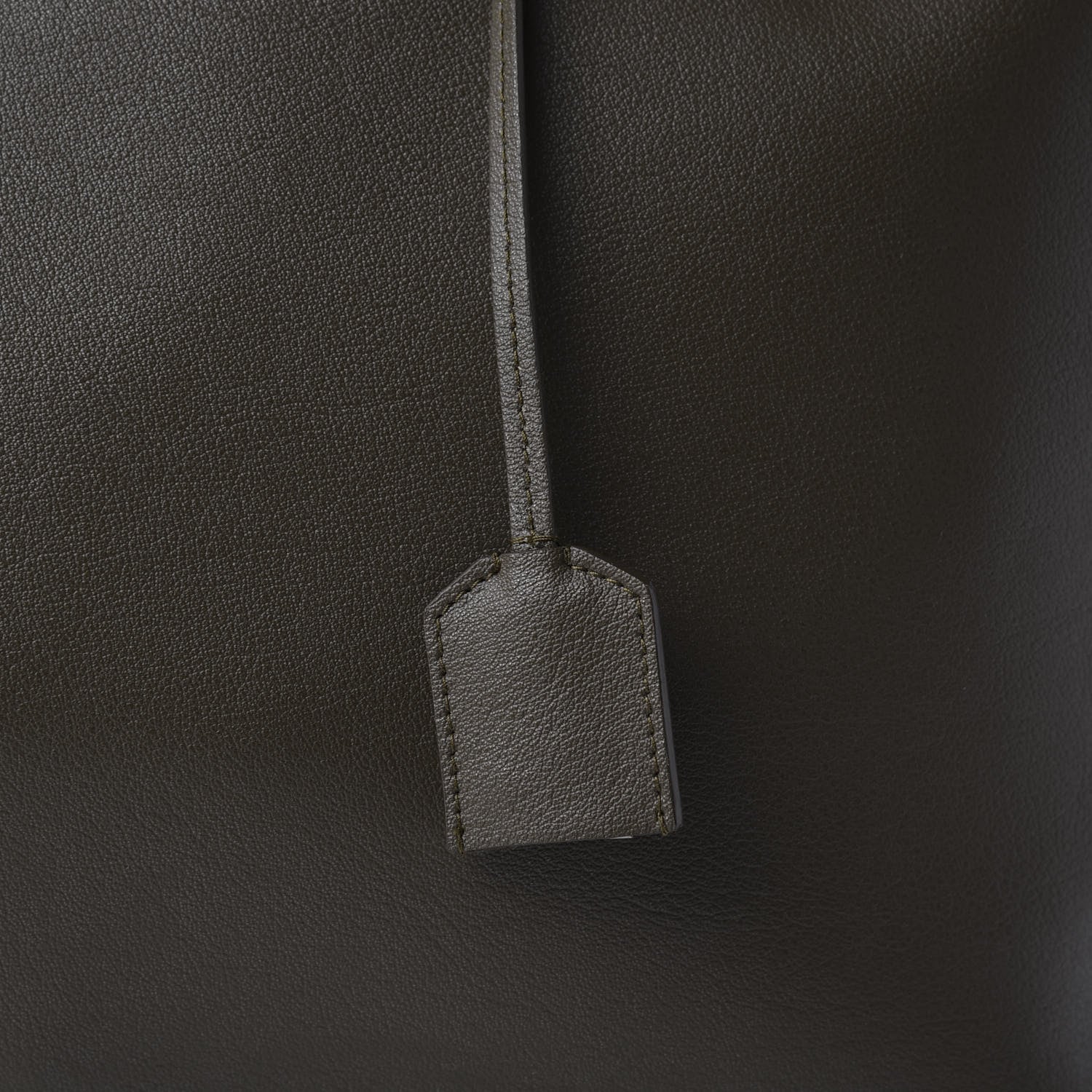 Saint Laurent Calfskin Large Shopping Tote Kaki Militaire 13 of 14