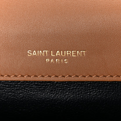 Saint Laurent Denim Suede Monogram Medium Solferino Soft Satchel Blue Cinnamon 6 of 11