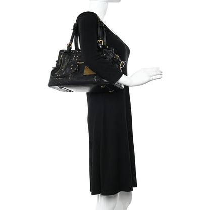 Louis Vuitton Lambskin Riveting Black 3 of 10