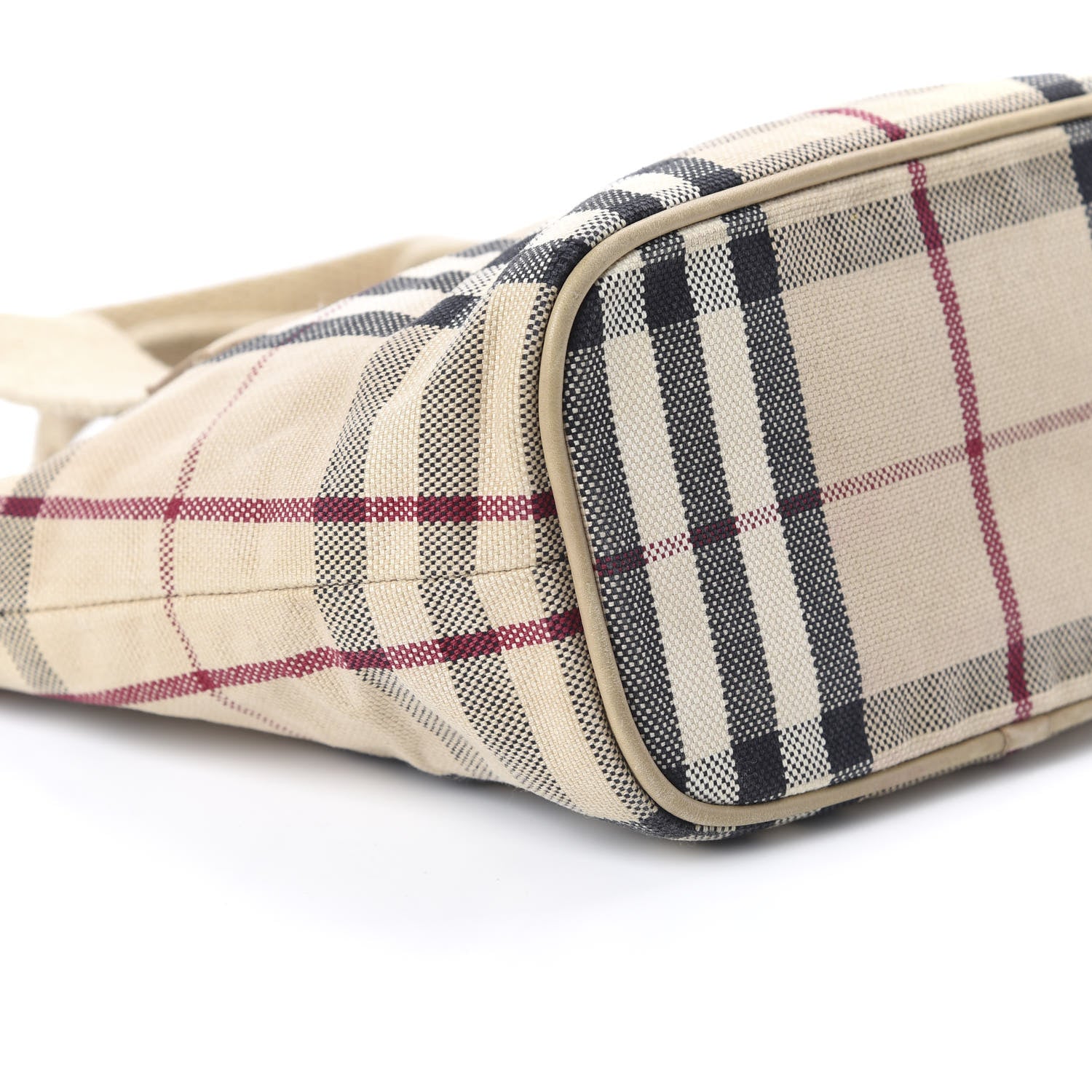 Burberry Canvas Vintage Check Mini Tote Beige 6 of 10