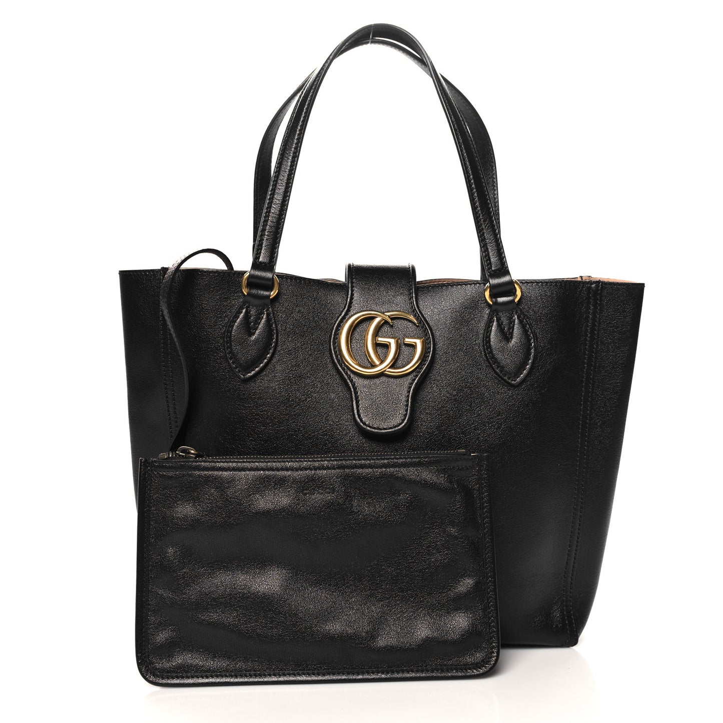 New Sakai Calfskin Lux Small Dahlia Tote Black