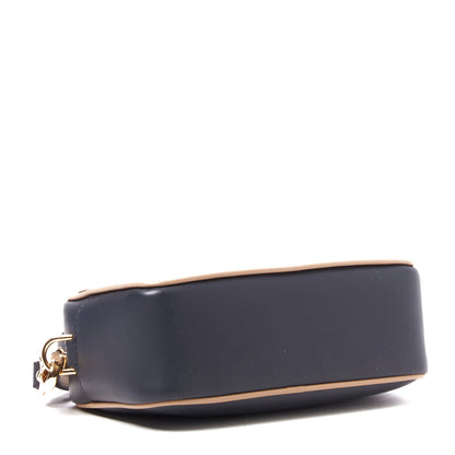 Fendi Vitello Century Matte Stamp Patch Bi-Color Mini Camera Case Blue Notte Amido Pink 3 of 8