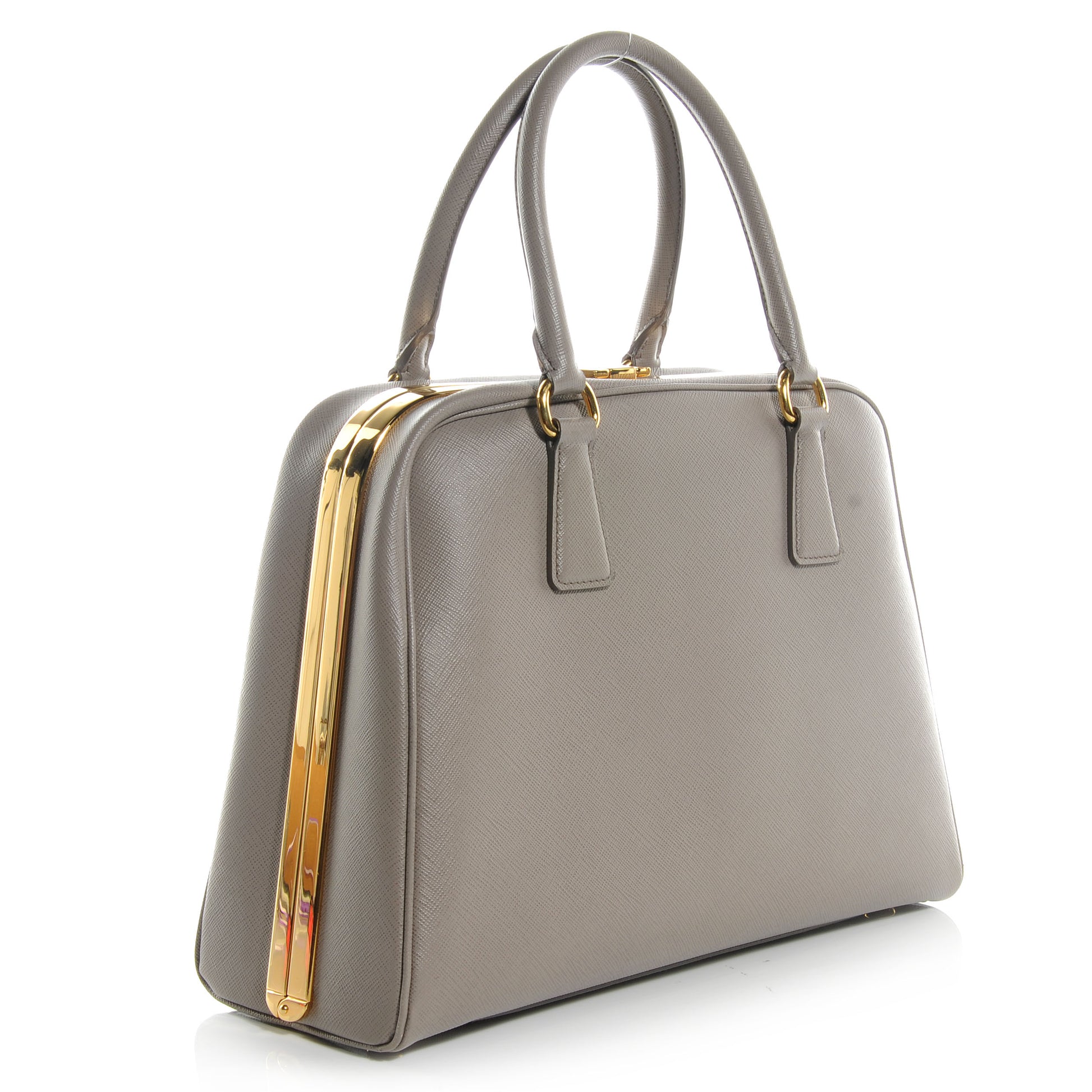 Prada Saffiano Lux Pyramid Bag Argilla 3 of 10