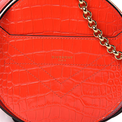 Givenchy Calfskin Crocodile Embossed Eden Round Red 12 of 12