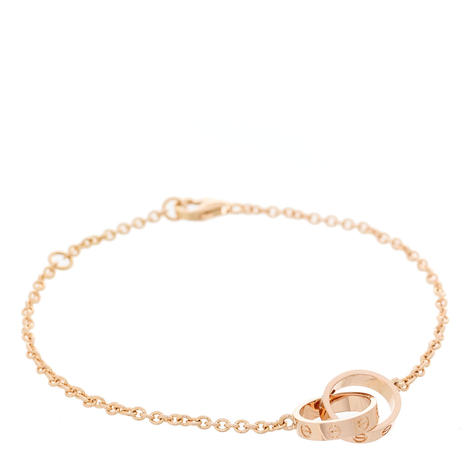 Cartier 18K Pink Gold Interlocking LOVE Bracelet 1 of 5