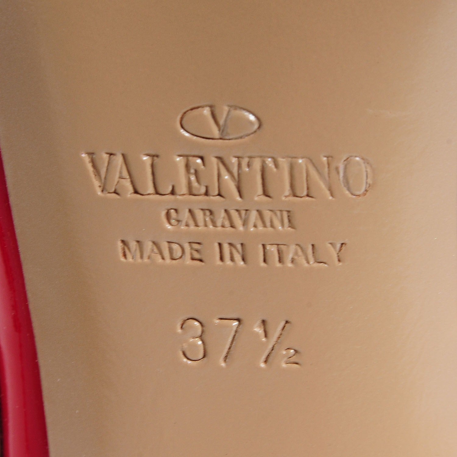Valentino Garavani Patent Rockstud Ankle Strap 100mm Pumps 37.5 Rosso Valentino Poudre 6 of 6