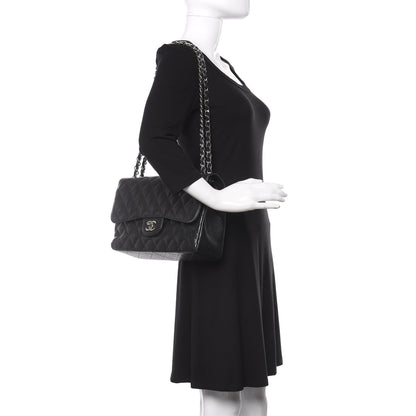 Chanel Caviar Quilted Jumbo Double Flap Black 2 of 20
