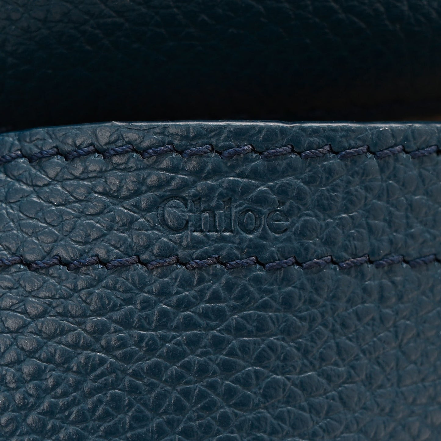 Grained Calfskin Small Marcie Saddle Bag Navy