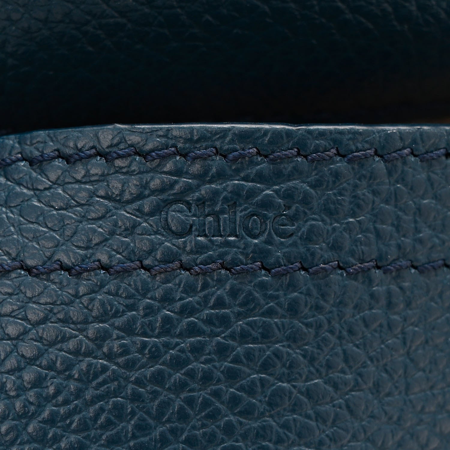 Chloe Grained Calfskin Small Marcie Saddle Bag Navy 6 of 10