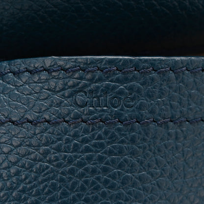 Chloe Grained Calfskin Small Marcie Saddle Bag Navy 6 of 10