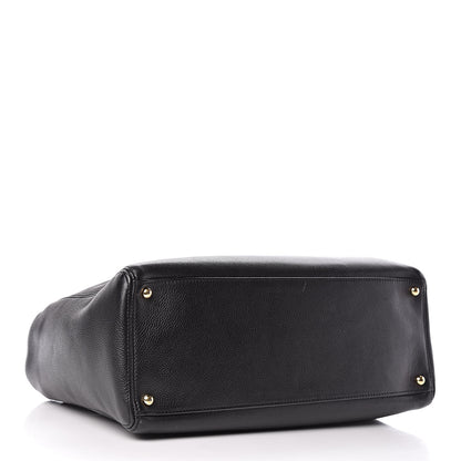 Chanel Calfskin Cerf Executive Shopper Tote Black 5 of 12