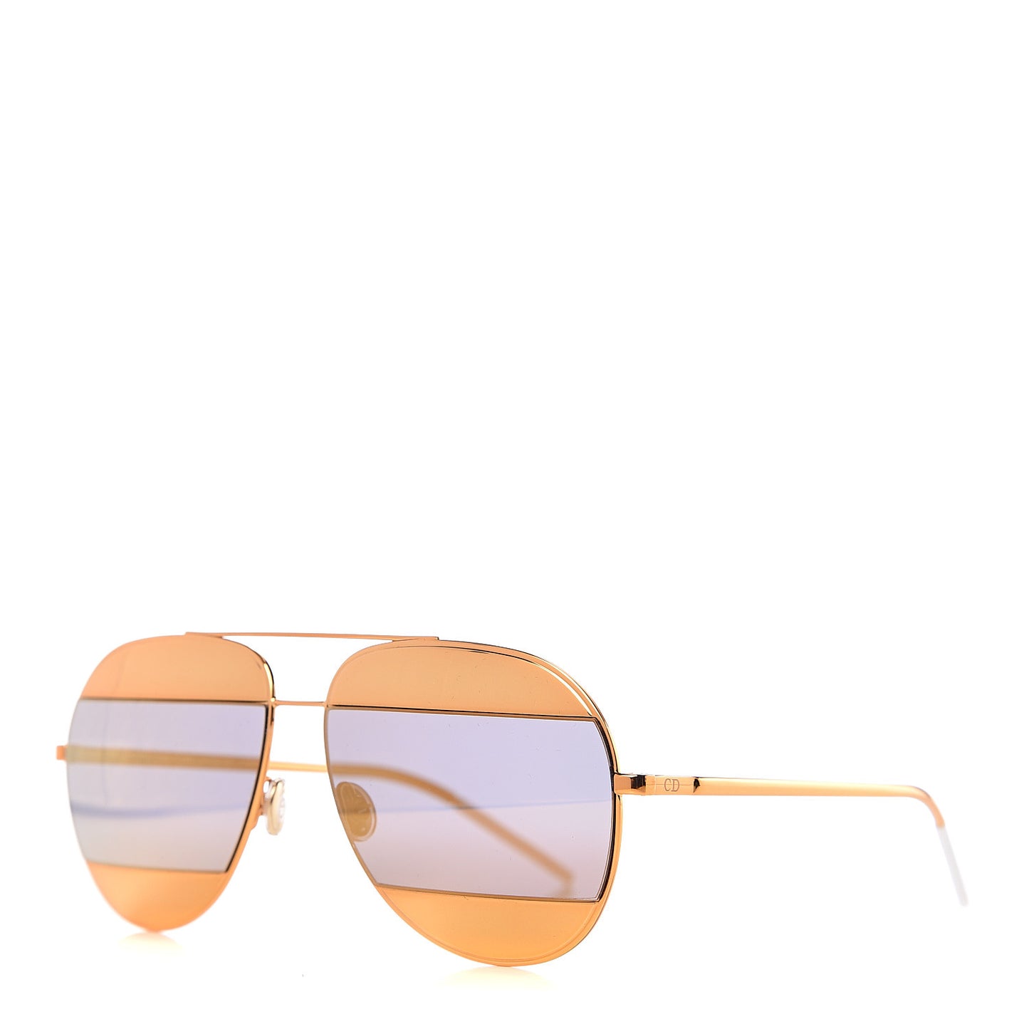 Split 1 Aviator Sunglasses Gold
