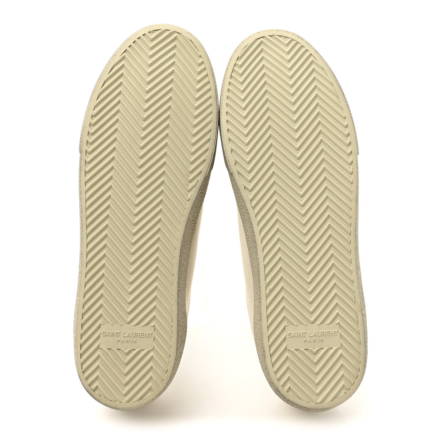 Saint Laurent Distressed Canvas Court Classic Sneakers 39 Panna 7 of 11