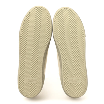 Saint Laurent Distressed Canvas Court Classic Sneakers 39 Panna 7 of 11
